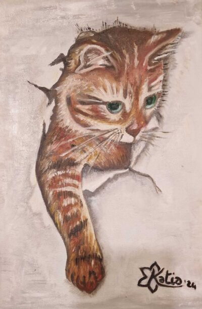 dipinto di un gatto